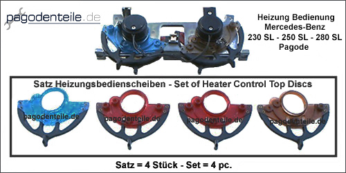 Heizungsbedienscheiben 280 SL Pagode